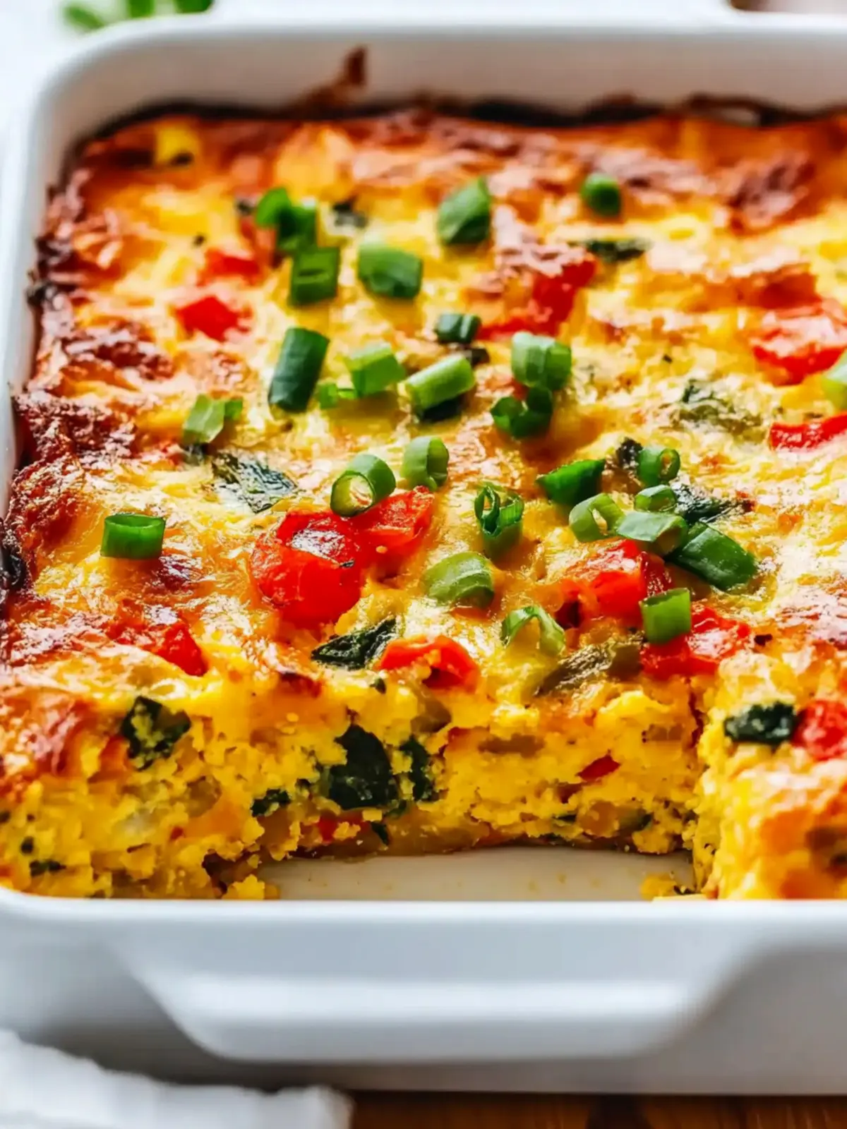 Vegetarian Veggie Egg Casserole with Hash Browns