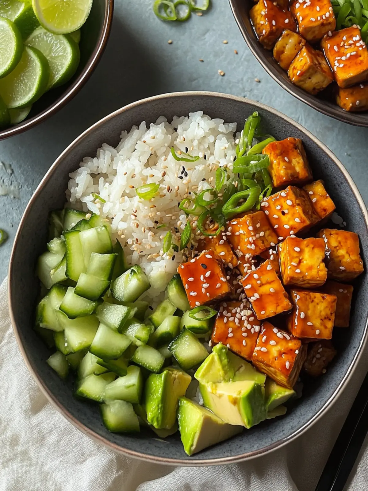 Sticky Tofu Bowls