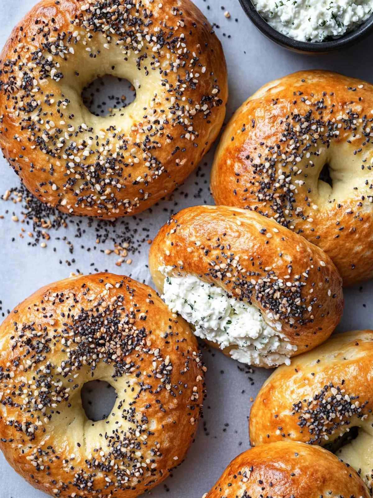 cottage cheese bagels