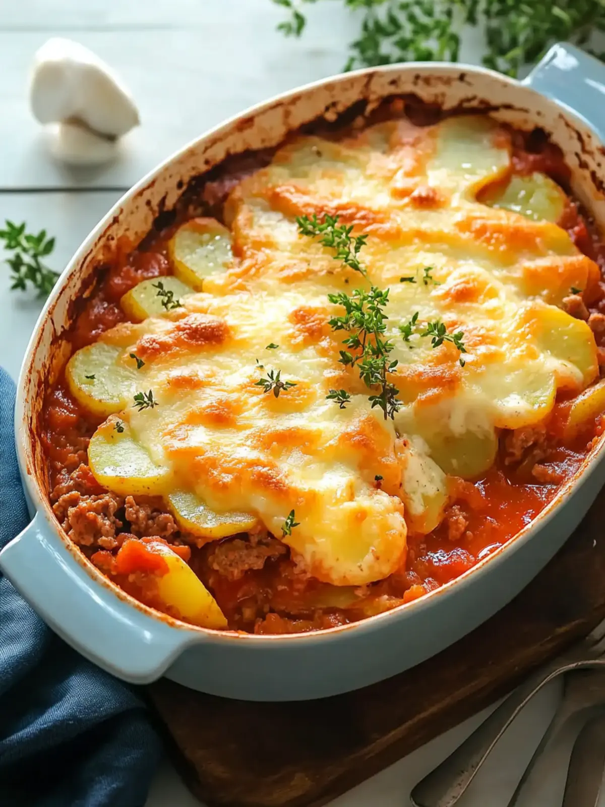 Best Hamburger and Potato Casserole with Tomato Soup