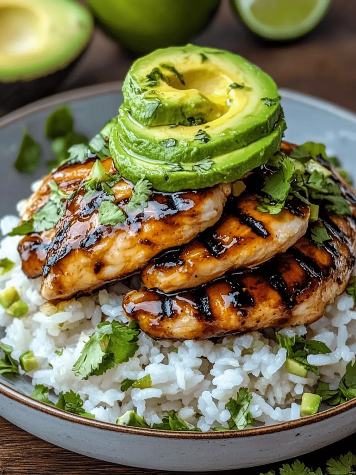 Tangy Honey Lime Chicken & Avocado Rice