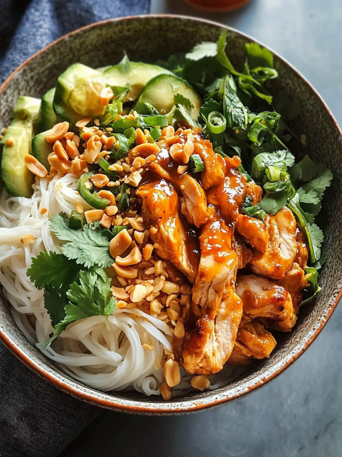 Thai Peanut Chicken Buddha Bowl