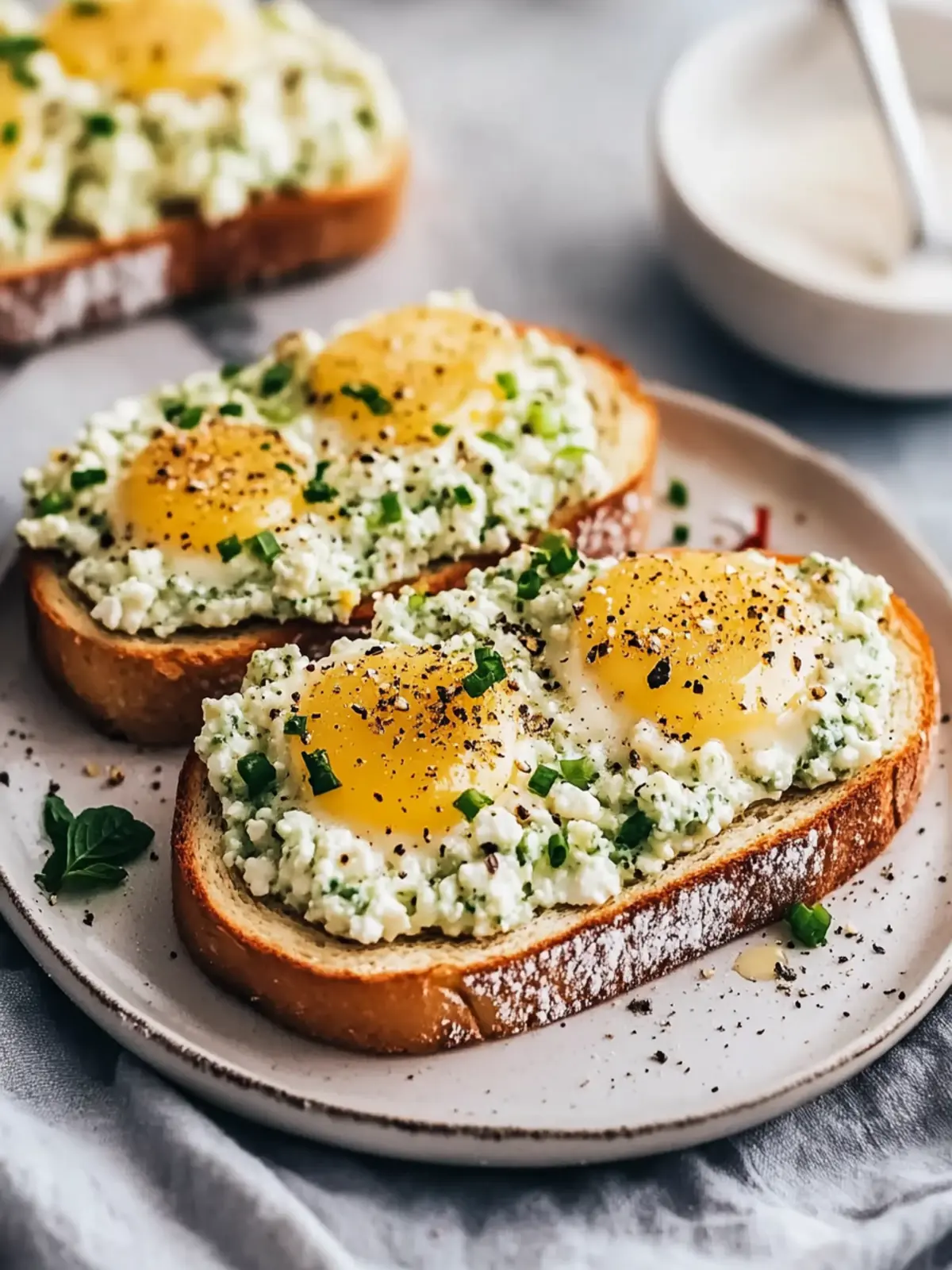 Homemade Cottage Cheese Breakfast Toast