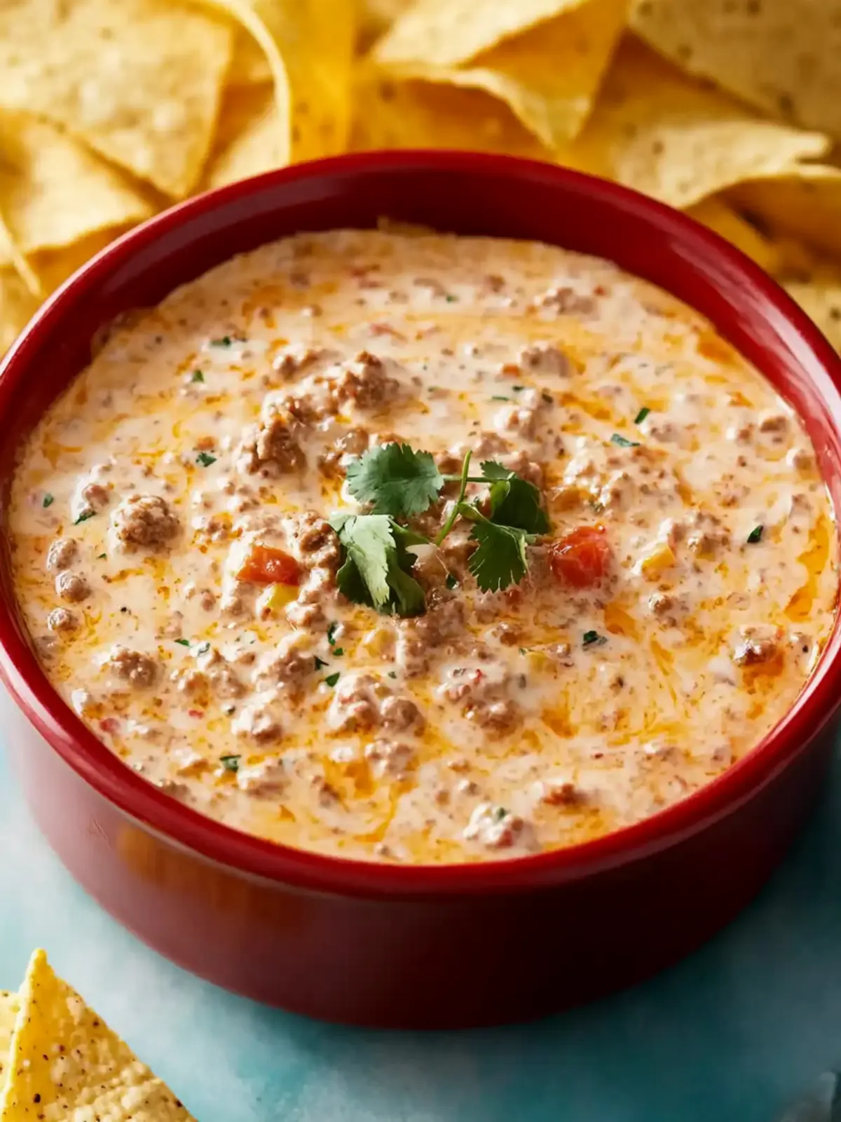 Easy Rotel Dip with Ground Beef and Sour Cream