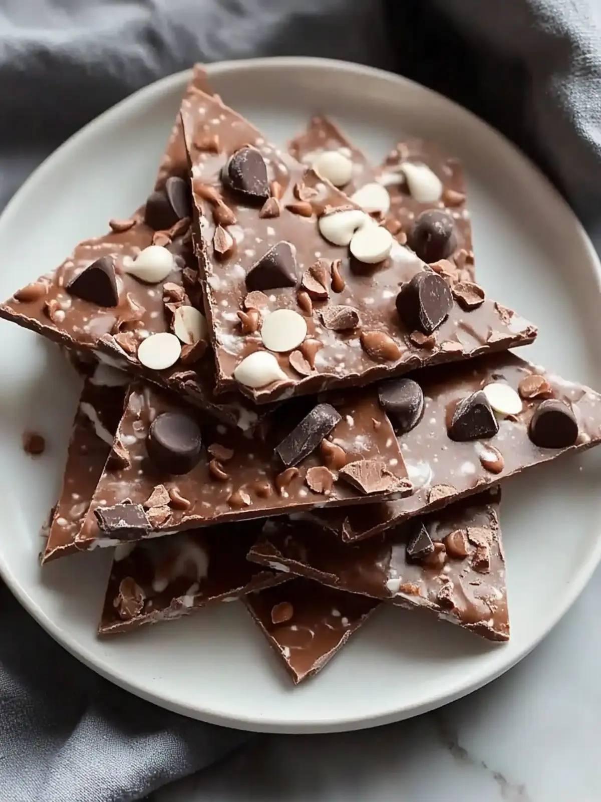 Creamy Chocolate Frozen Yogurt Bark
