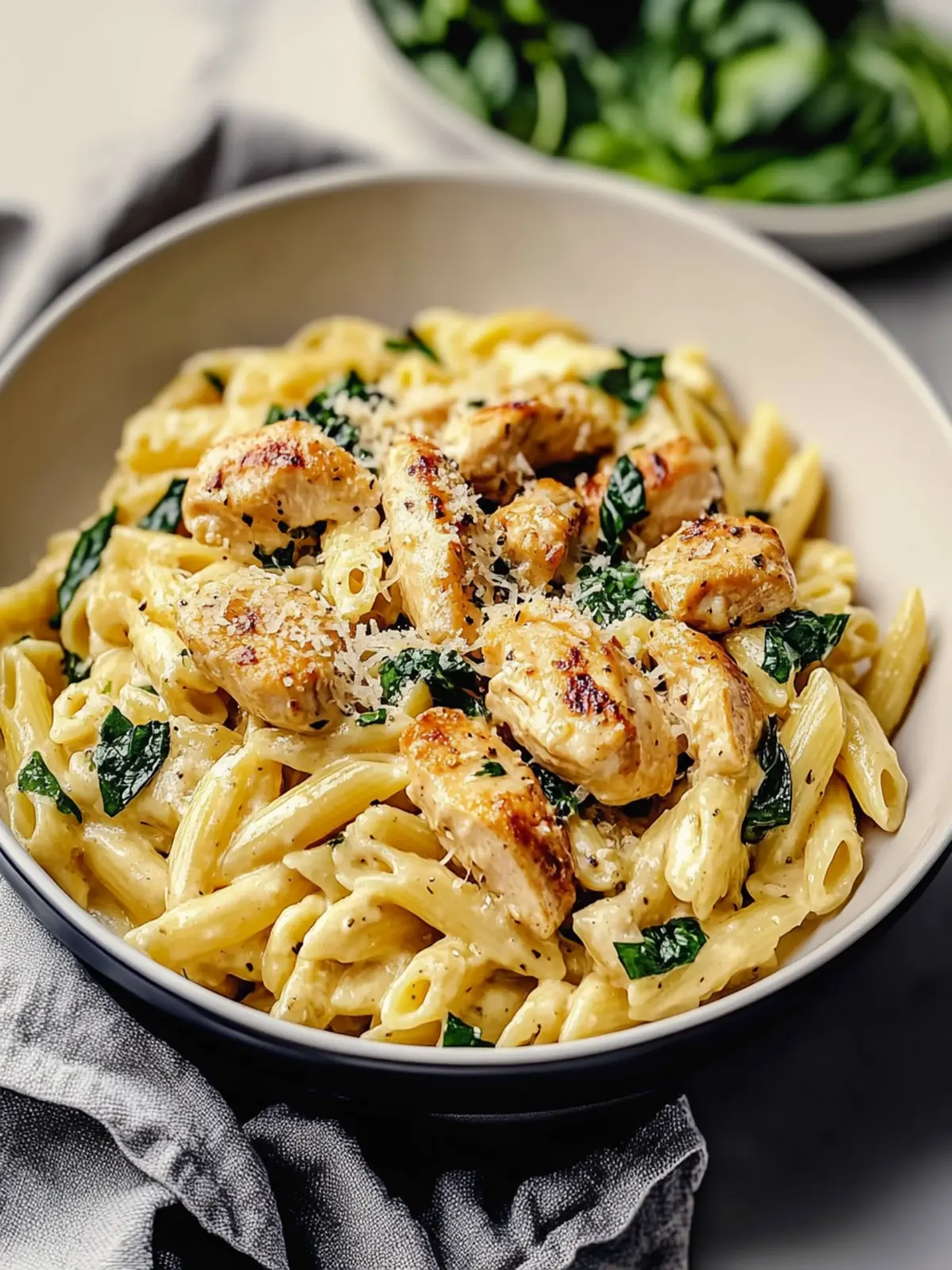 Healthy Garlic Parmesan Chicken Pasta
