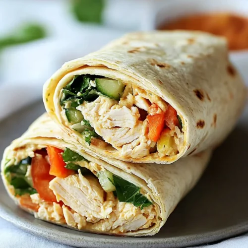 Quick and Healthy Chicken & Hummus Veggie Wraps