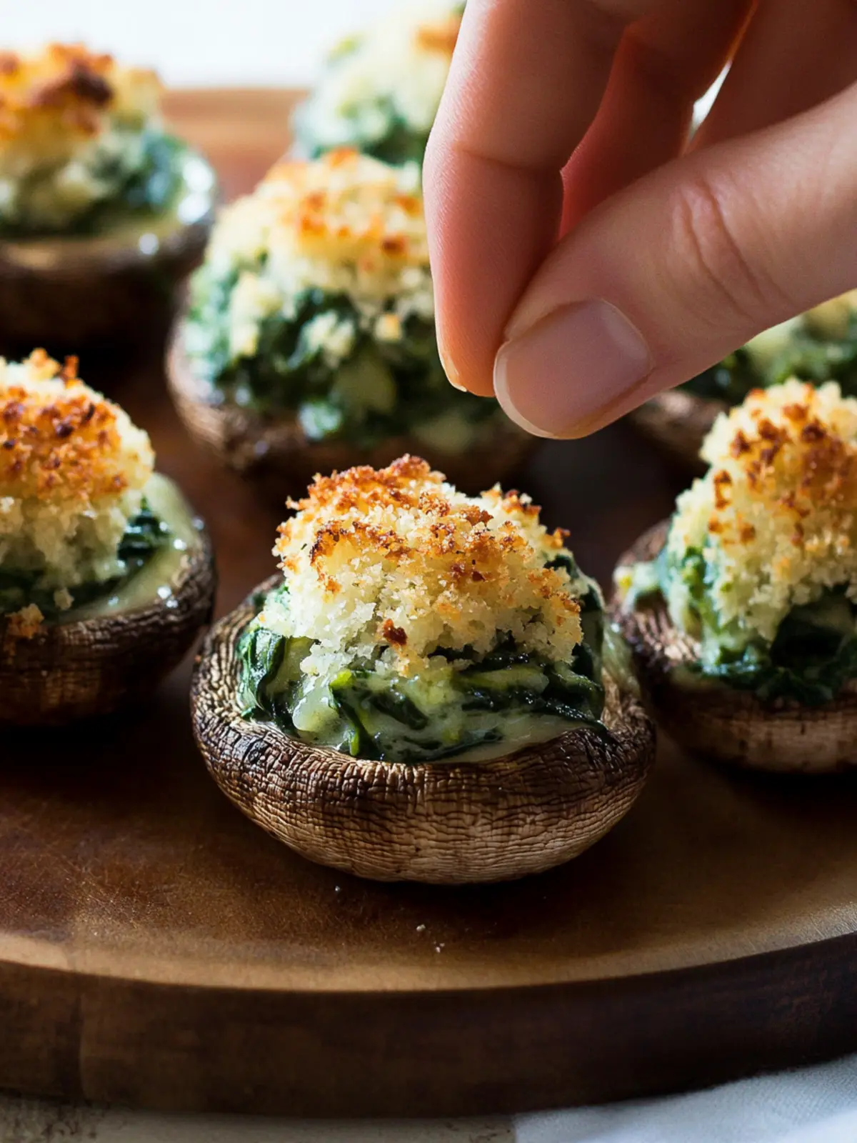 Spinach Stuffed Mushrooms