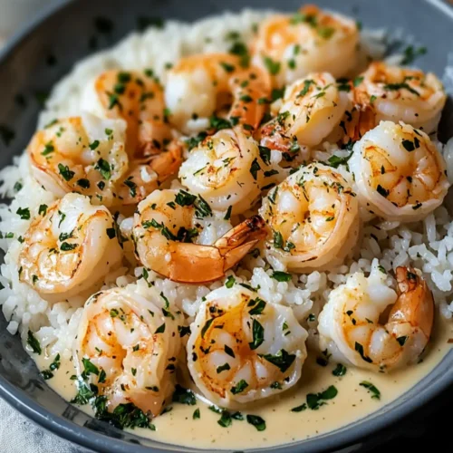 Creamy Garlic Shrimp with Rice rich, buttery, and full of flavor