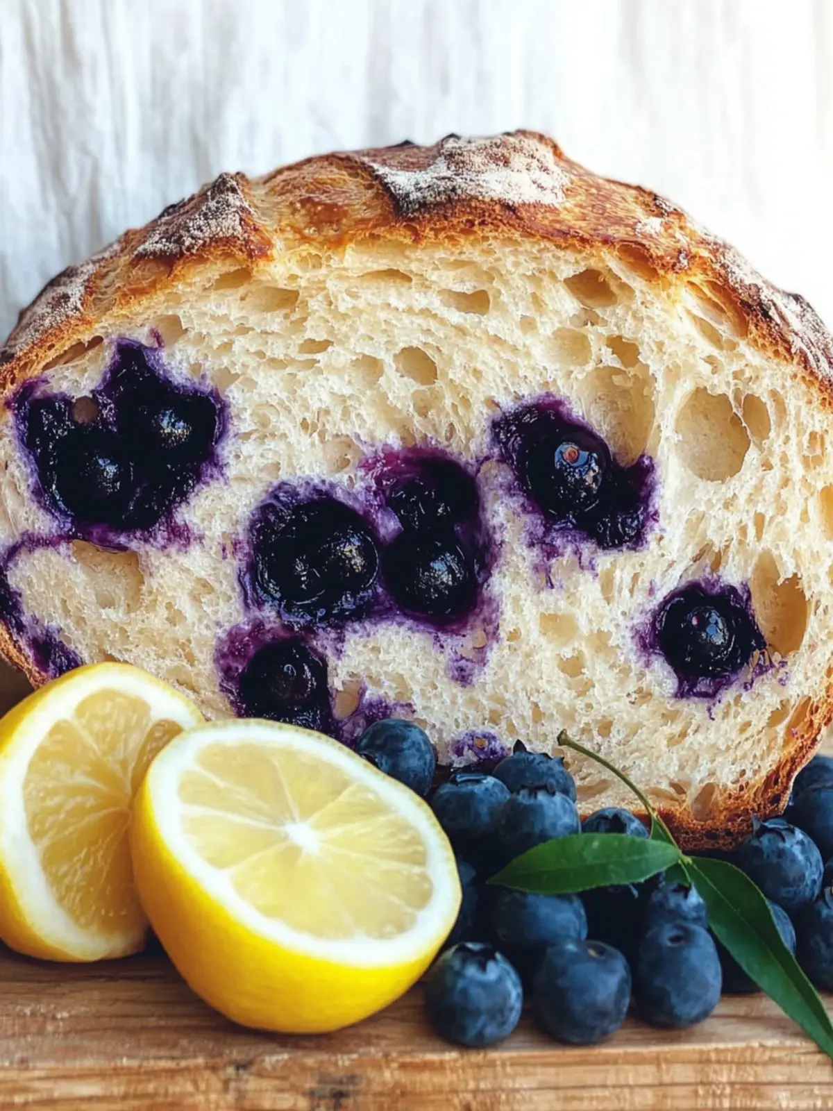 blueberry lemon sourdough bread