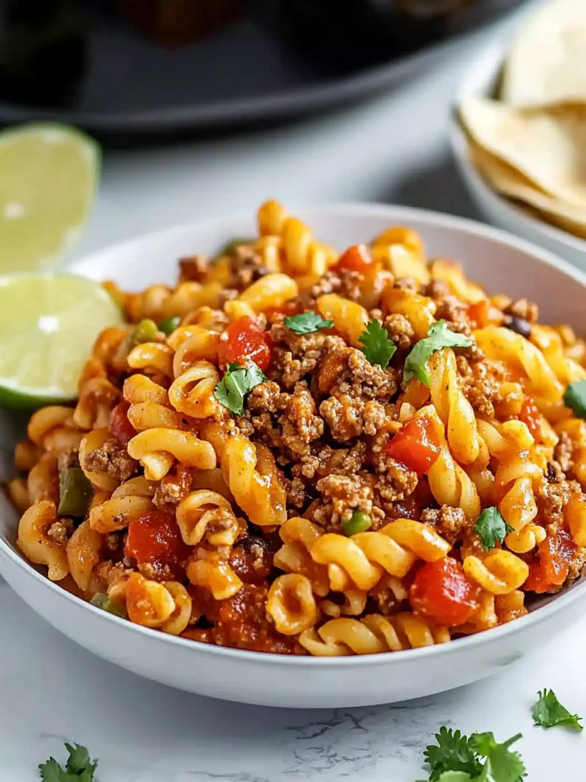 Hearty Crockpot Taco Pasta