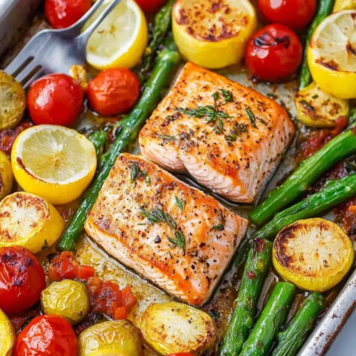 Sheet‑Pan Salmon & Vegetables recipe