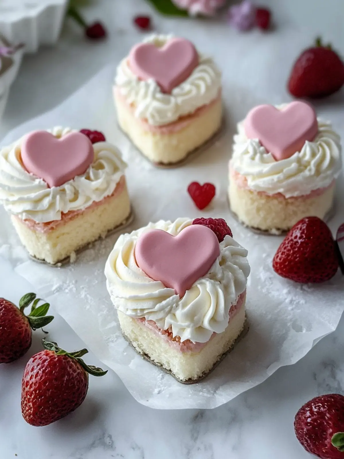 Mini Heart Cakes