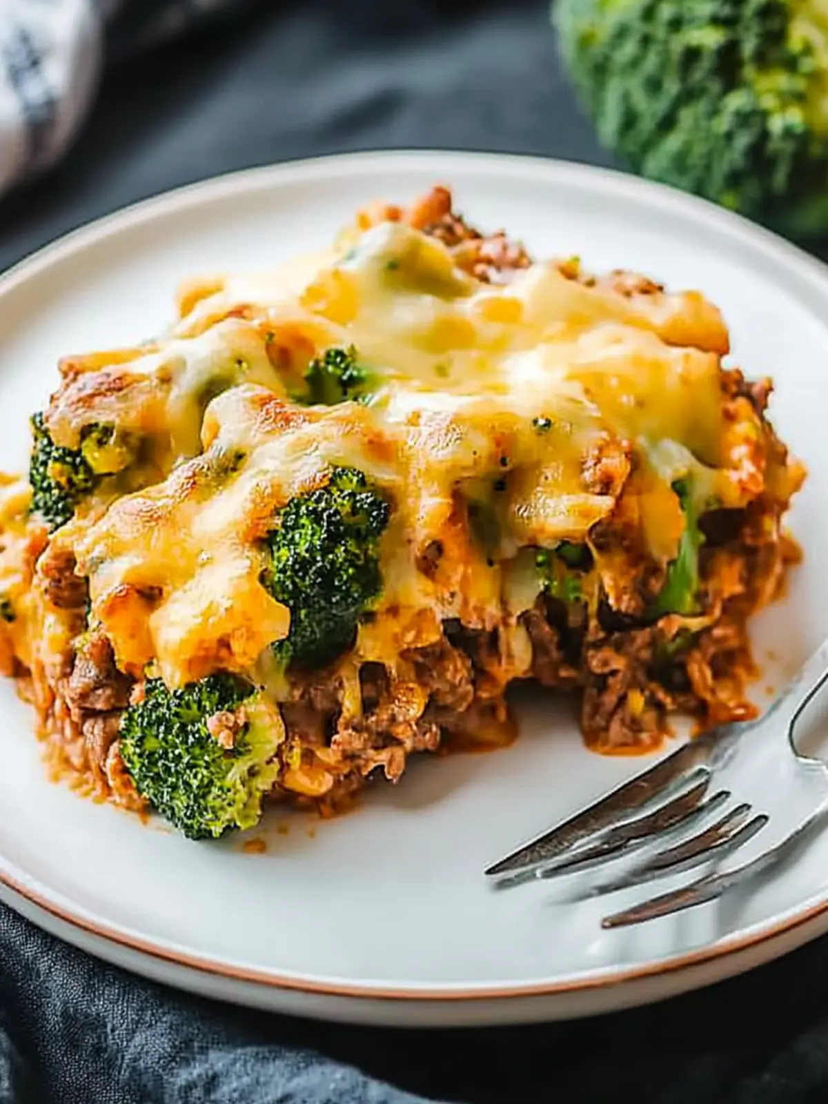 Loaded Broccoli & Beef Casserole recipe