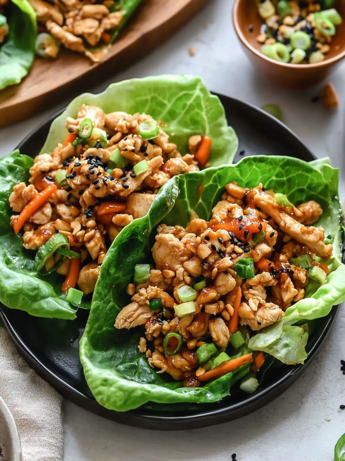 asian chicken lettuce wraps