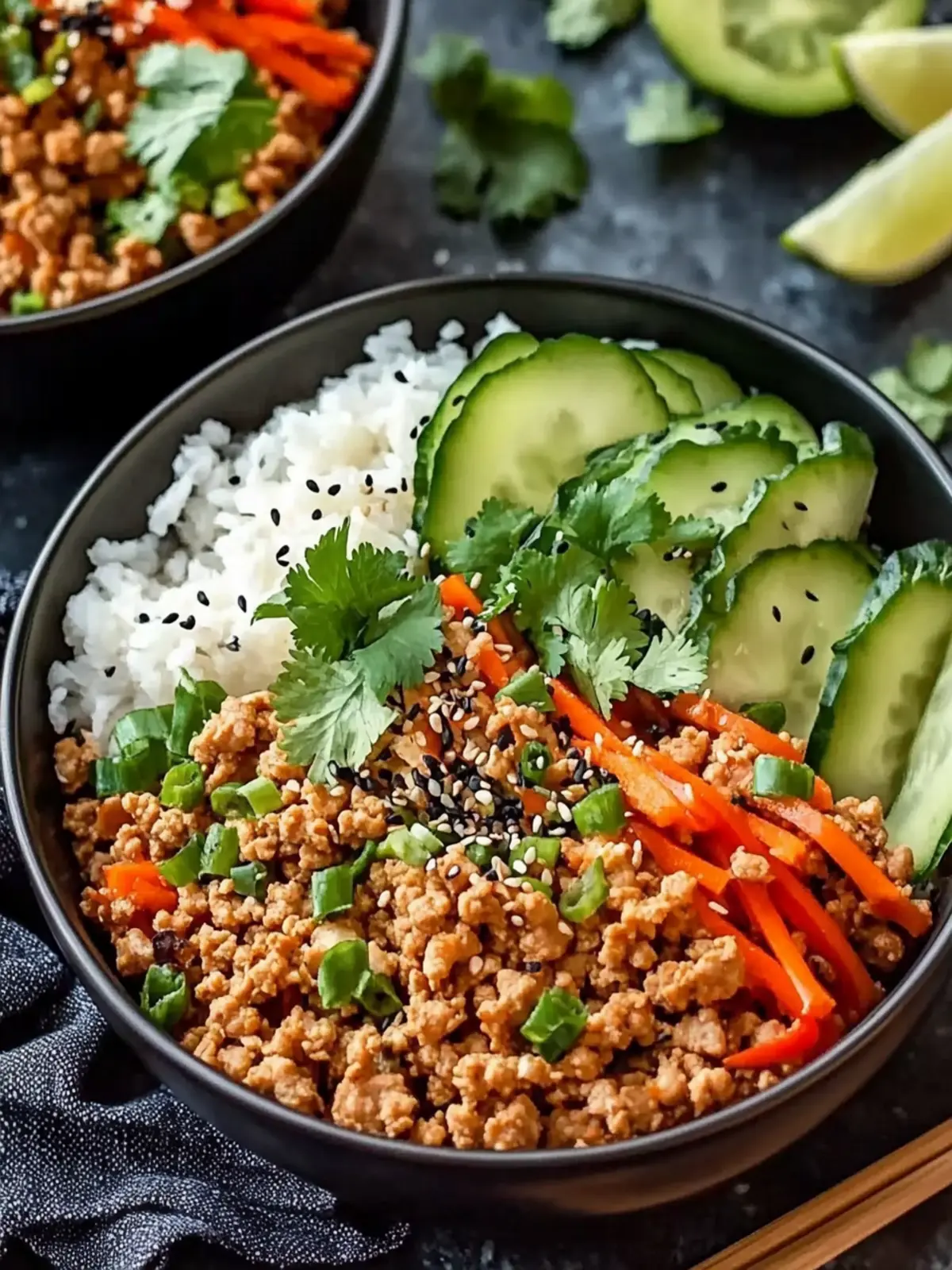 Asian Ground Turkey Bowls