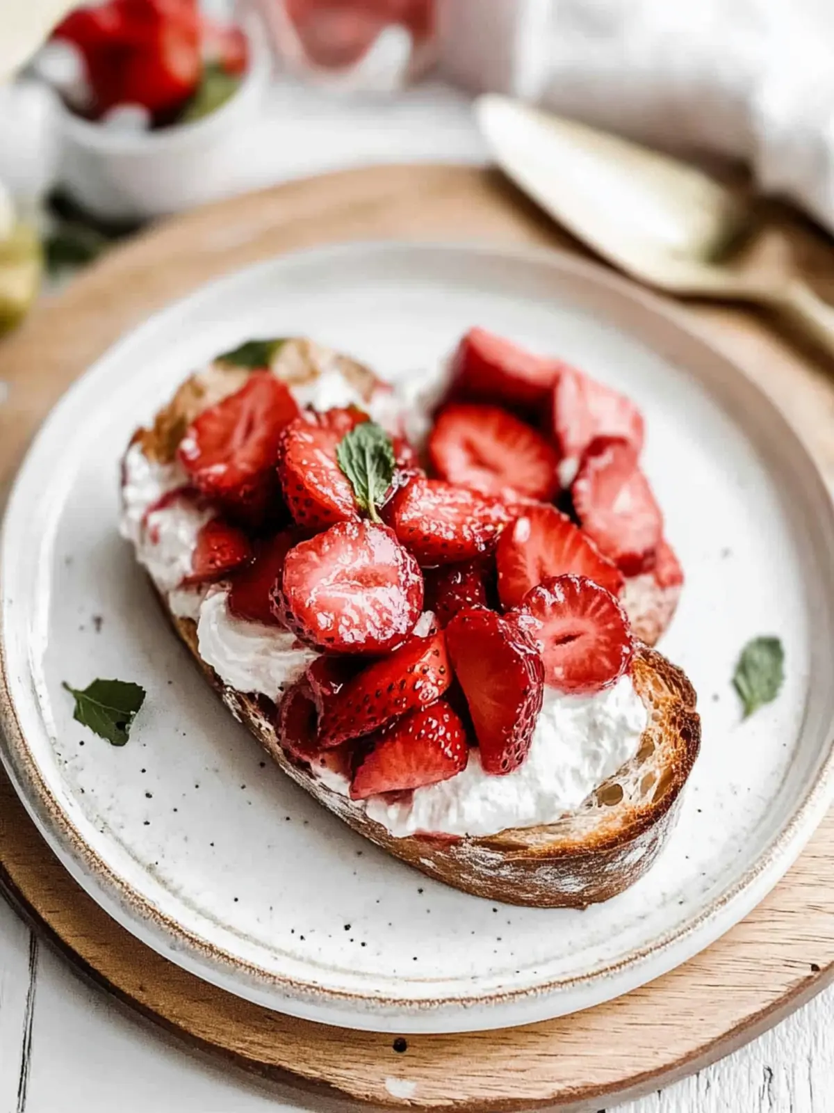 Easy Strawberry Bruschetta