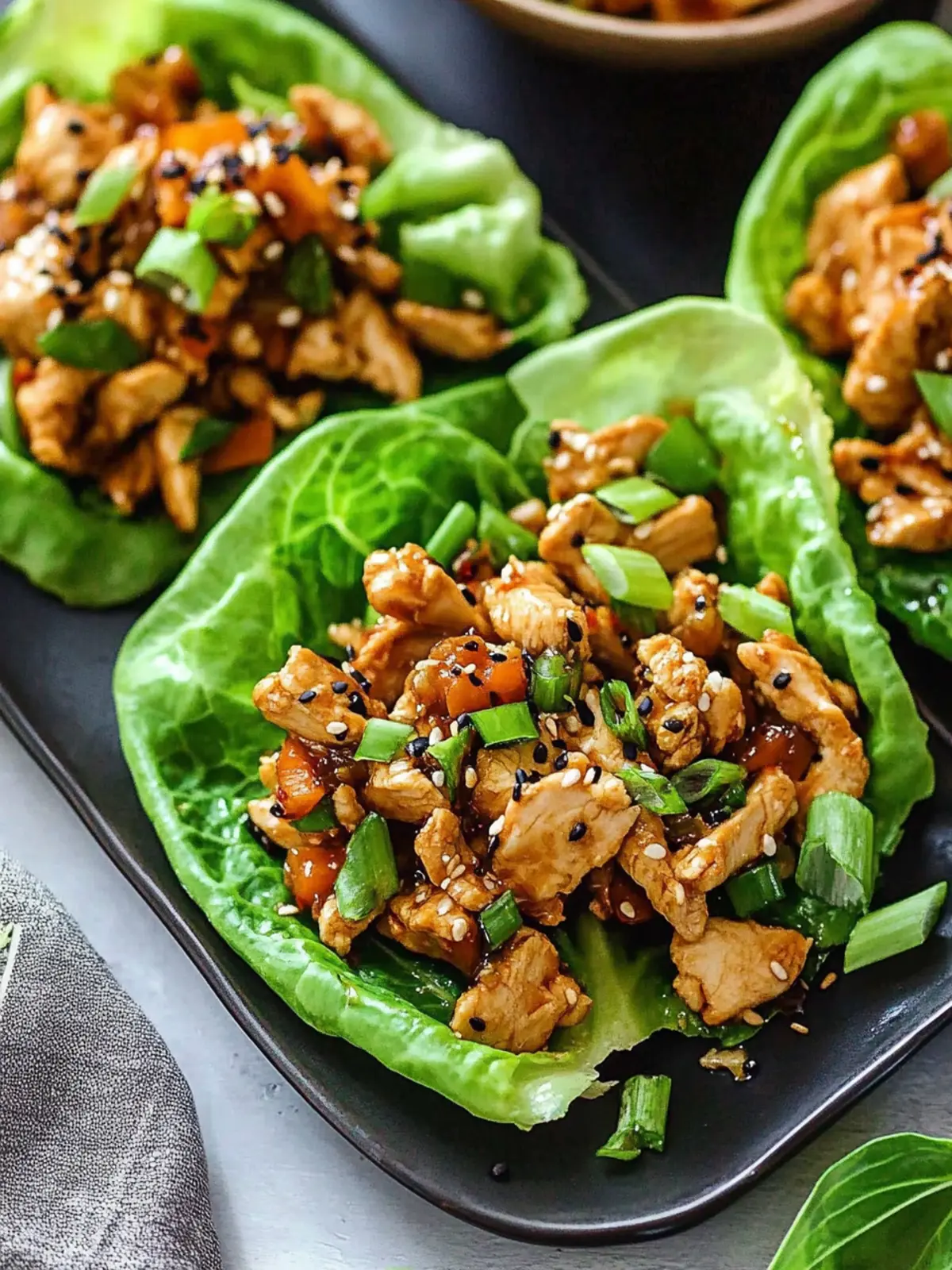 asian chicken lettuce wraps