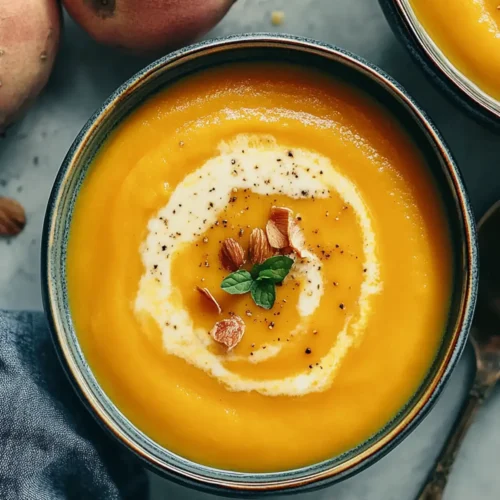 Velvety Butternut Squash Sweet Potato Soup