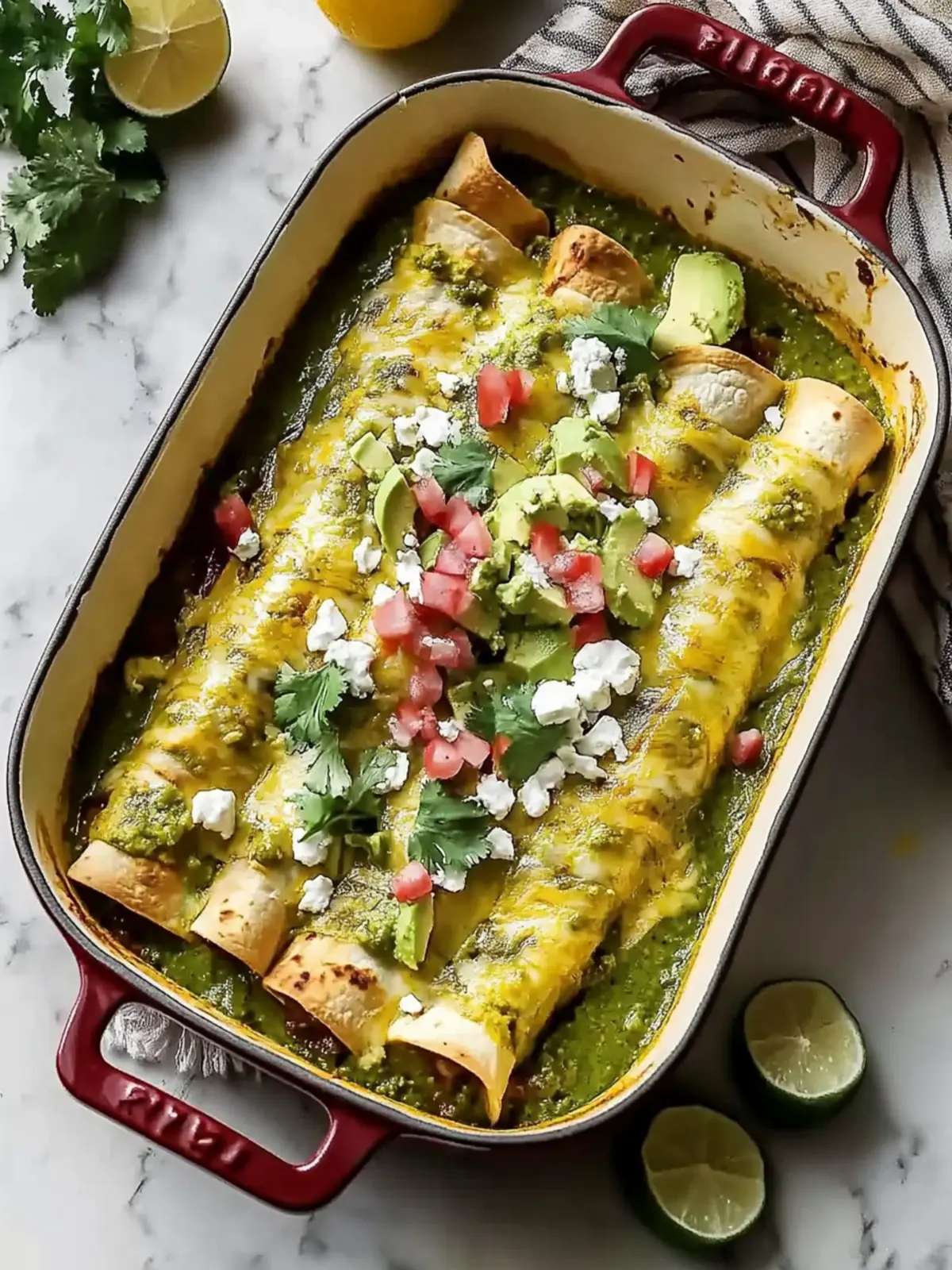 Mexican Beef Enchiladas with Green Sauce