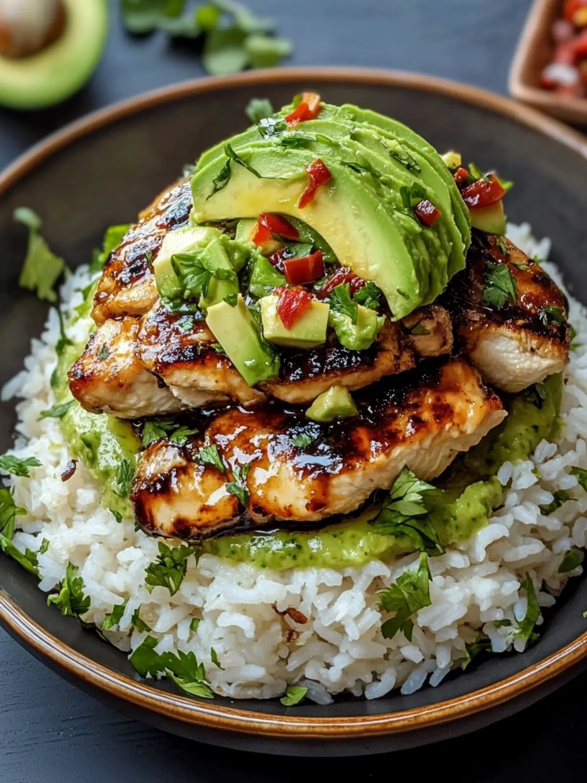 Tangy Honey Lime Chicken & Avocado Rice