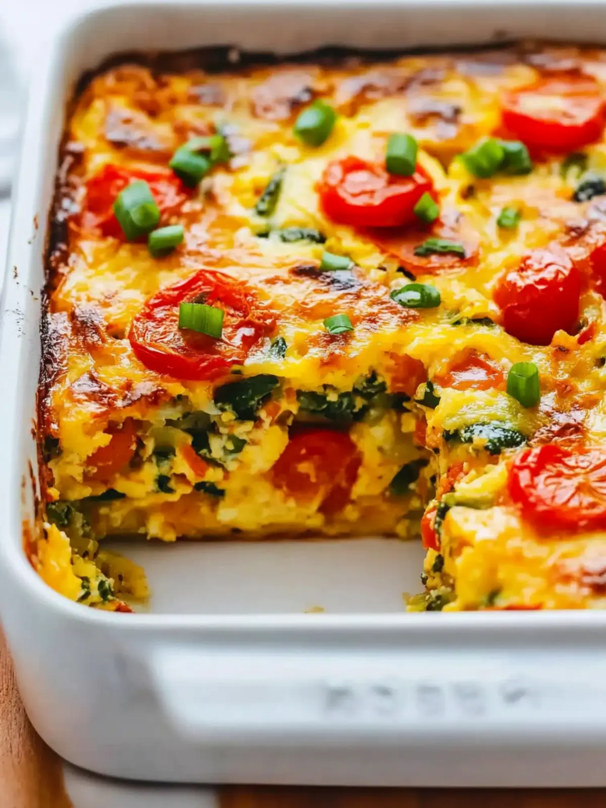Vegetarian Veggie Egg Casserole with Hash Browns