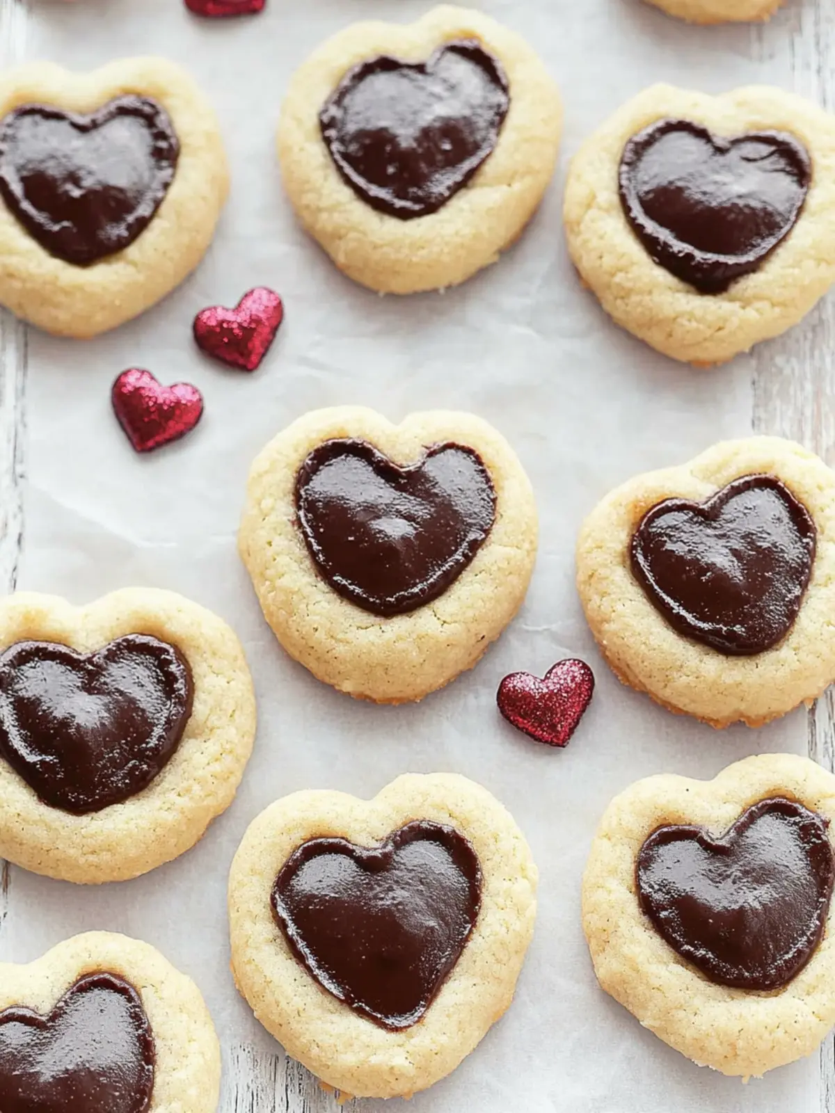 Valentine’s Day Chocolate Thumbprint Cookies