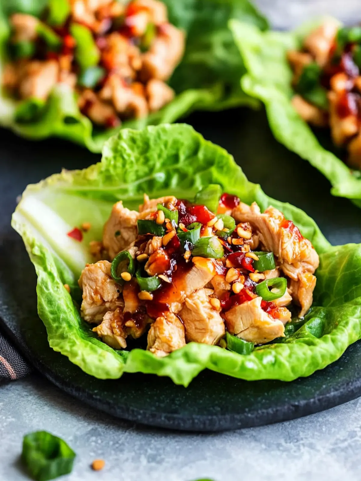 asian chicken lettuce wraps