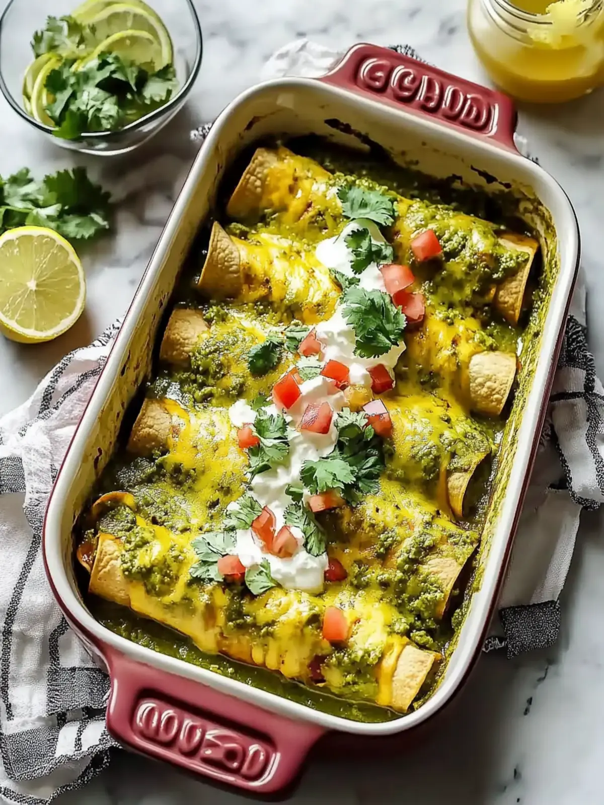 Mexican Beef Enchiladas with Green Sauce