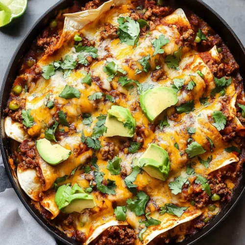 Beef Skillet Enchiladas