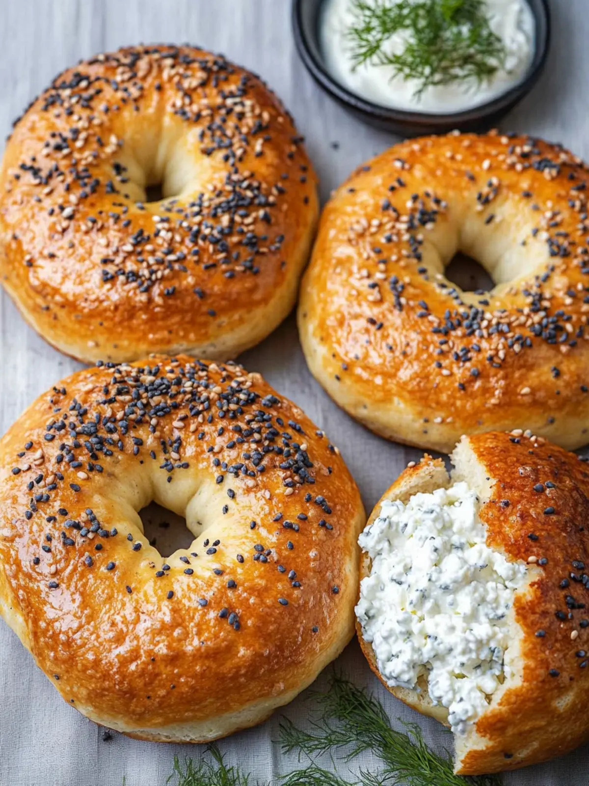 cottage cheese bagels