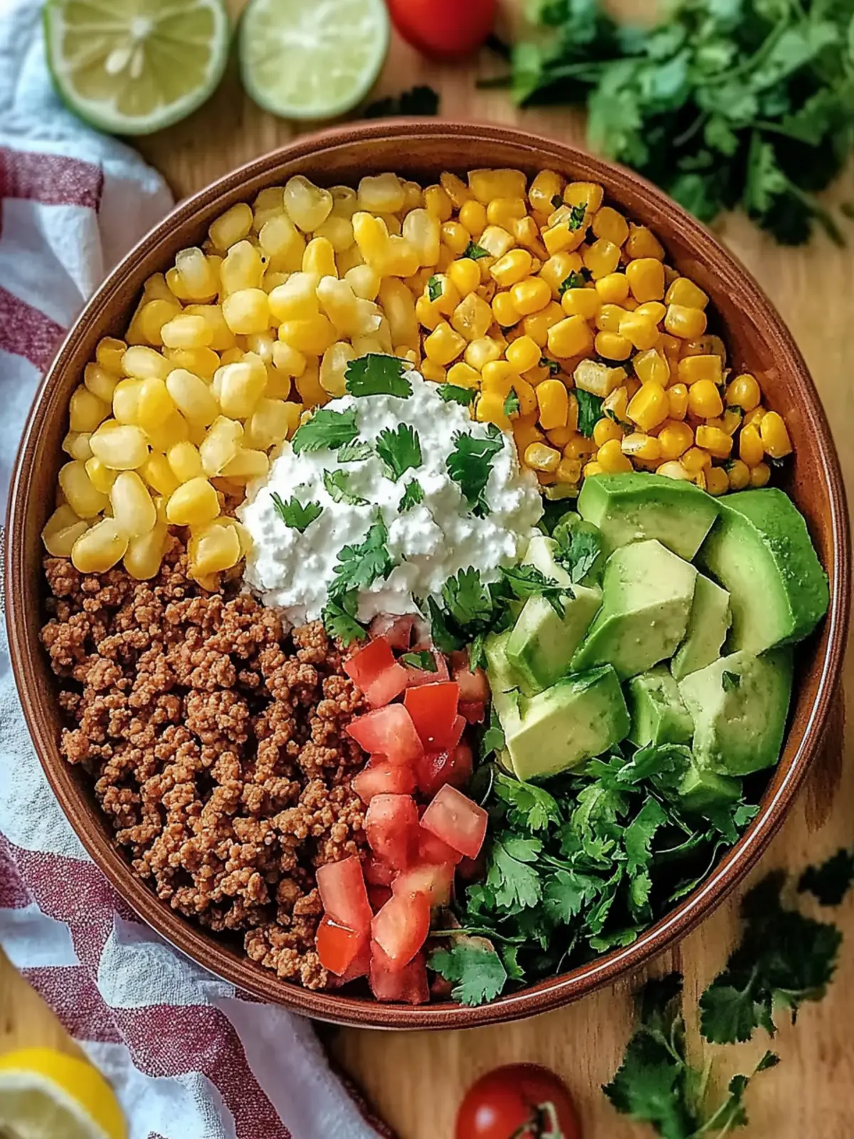 Irresistible Ground Turkey Cottage Cheese Taco Bowl