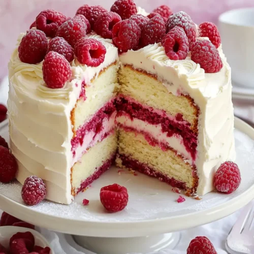 Raspberry White Chocolate Layer Cake