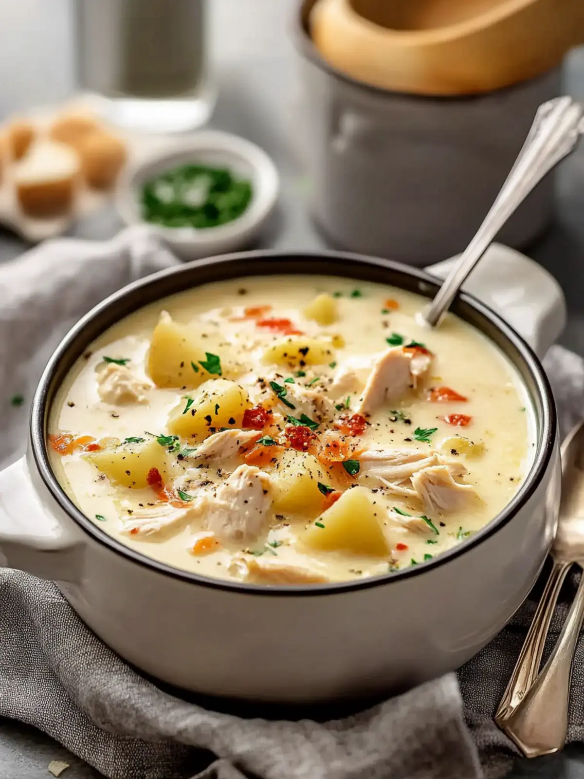Loaded Chicken Potato Soup