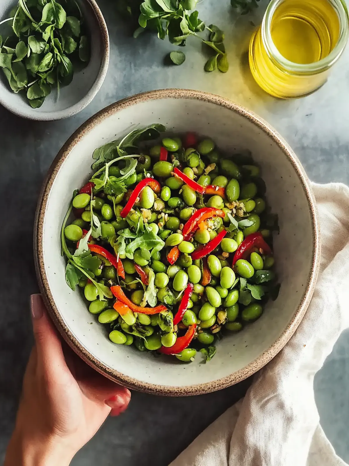 Quick Roasted Edamame Salad