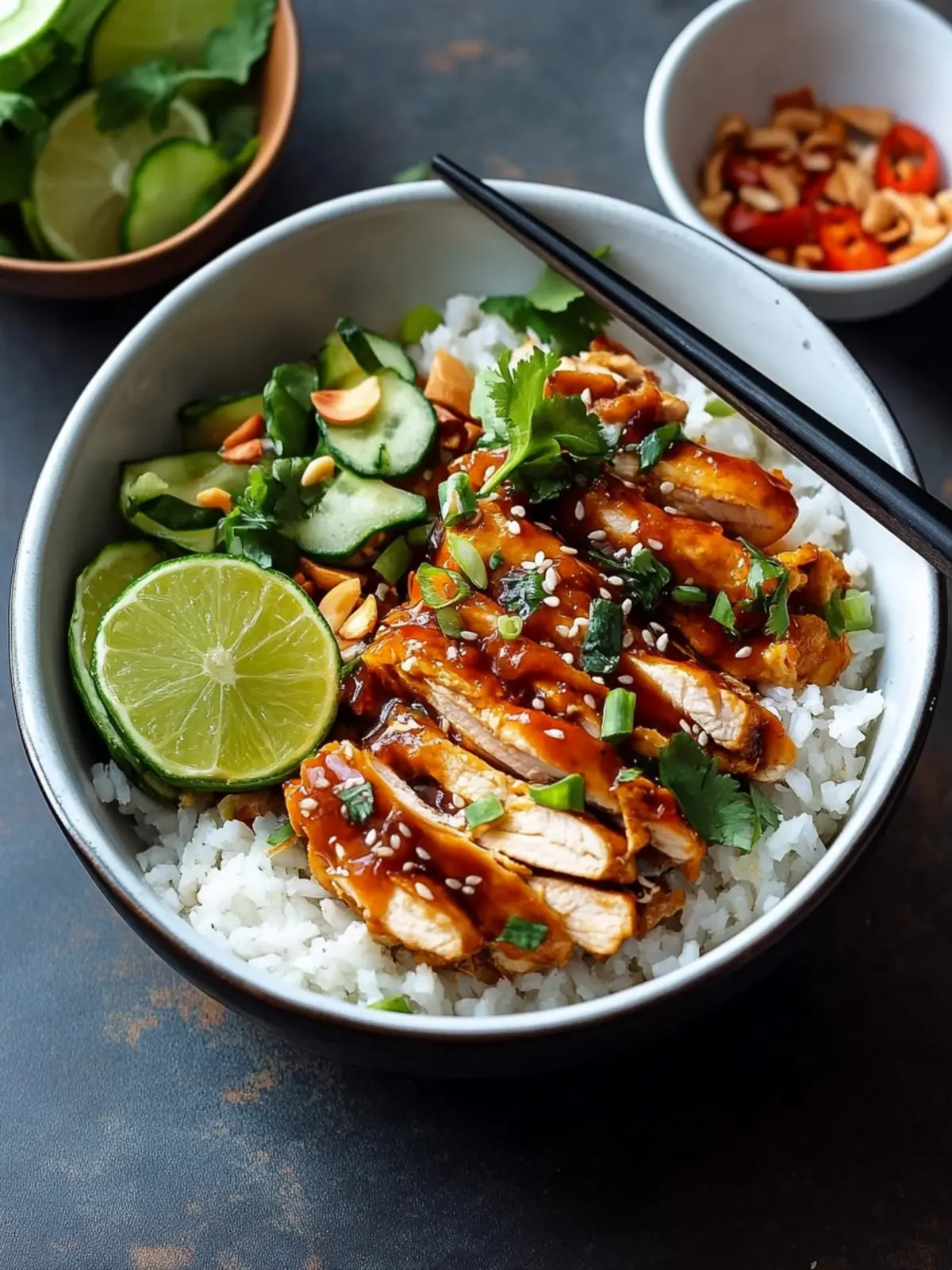 Sticky Chicken Bowls