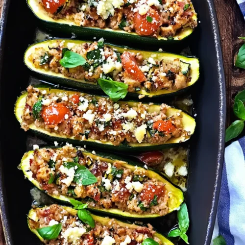 Mediterranean Stuffed Zucchini Boats