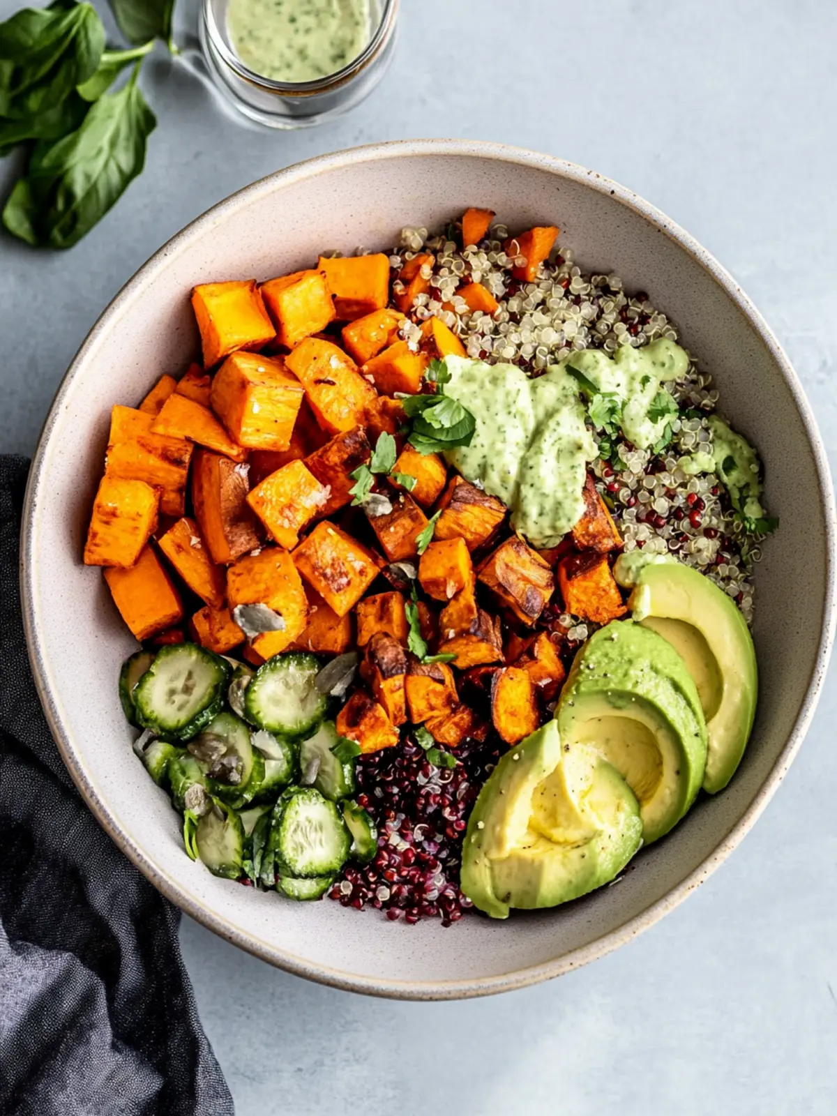 Plant-Based Power Bowl with Sweet Potatoes & Quinoa