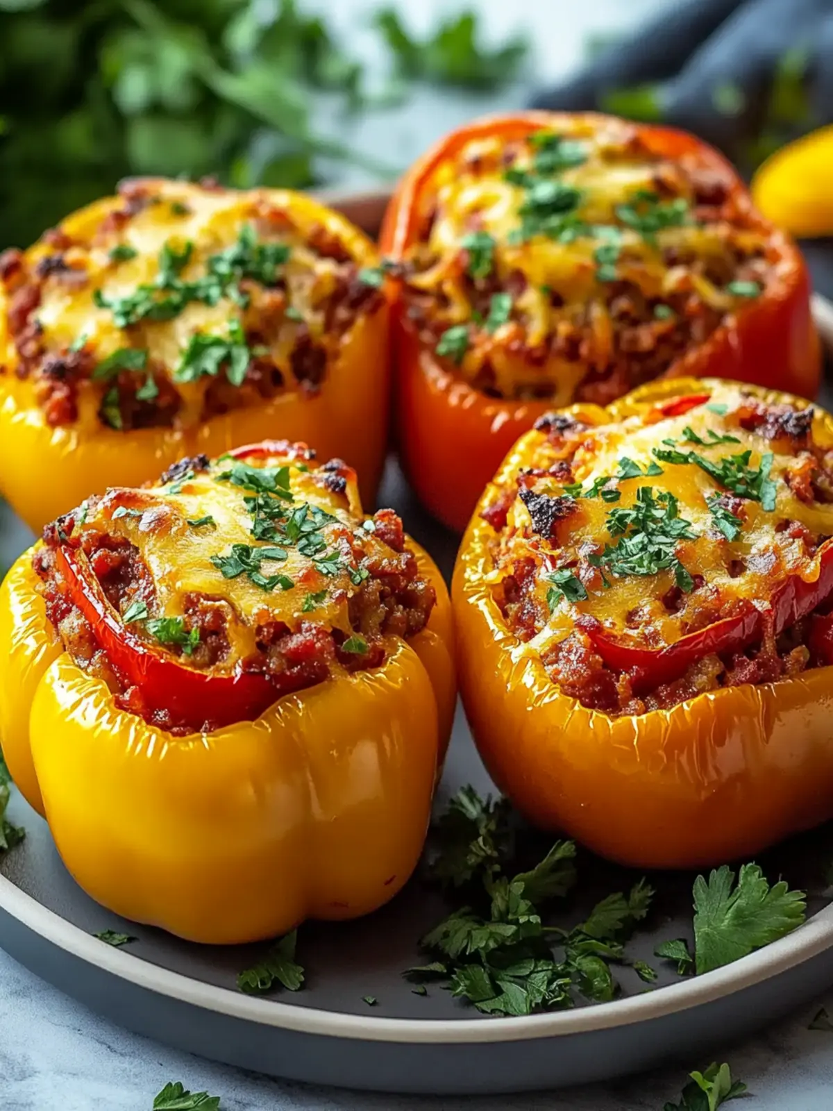 Best BBQ Stuffed Bell Peppers