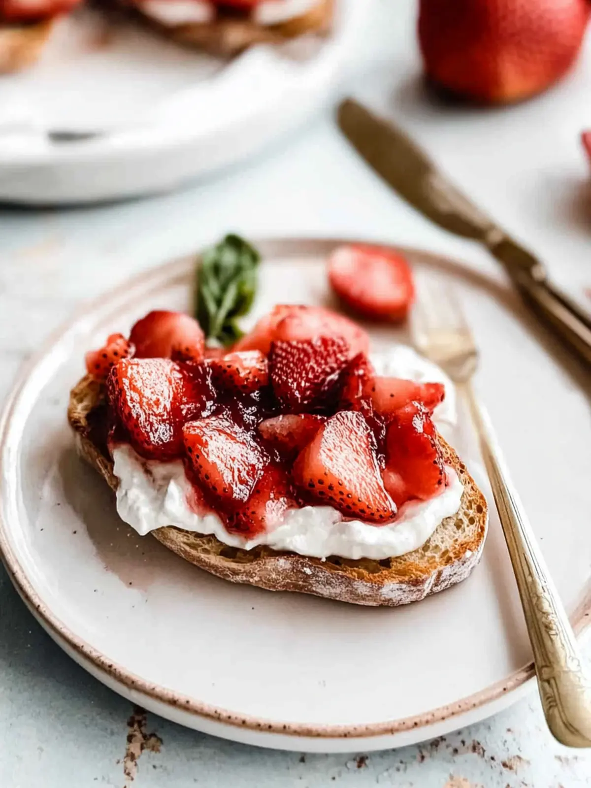 Easy Strawberry Bruschetta