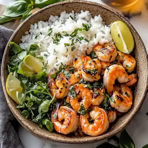 Easy Honey Garlic Salmon and Shrimp Bowl