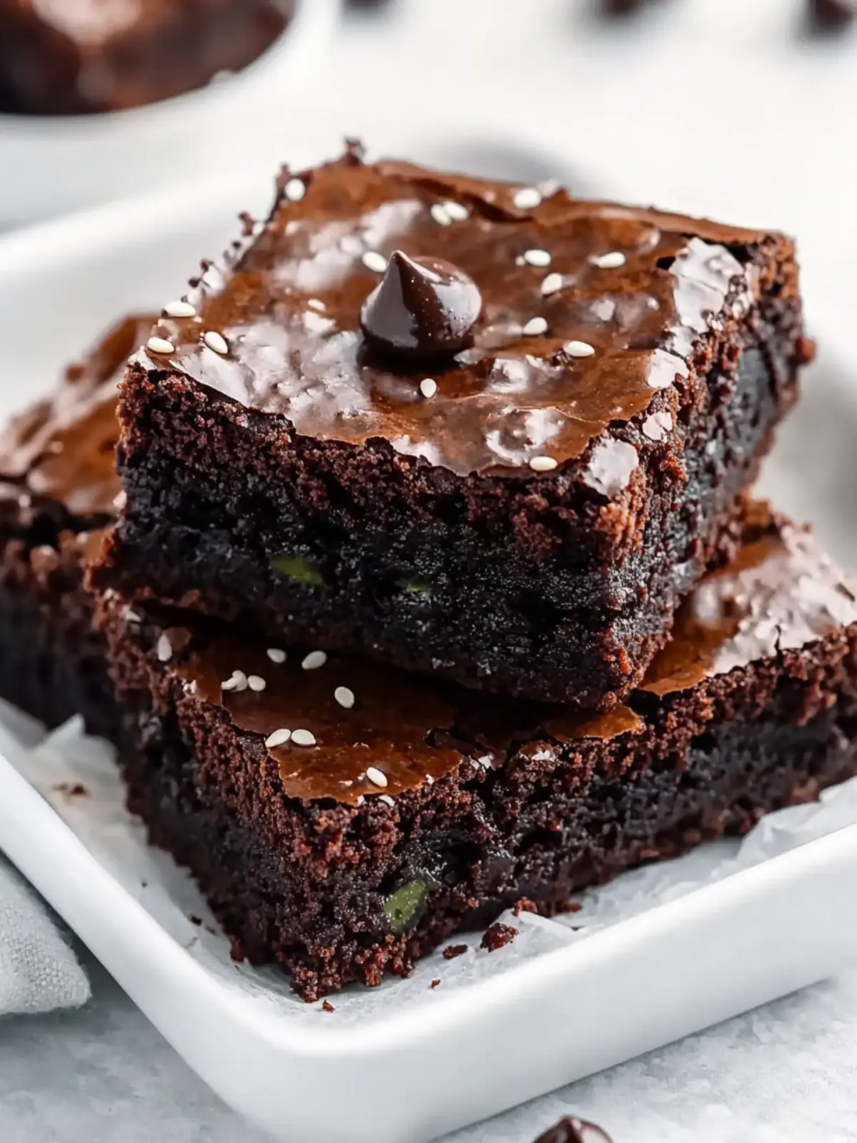 Low Carb Gluten Free Keto Zucchini Brownies