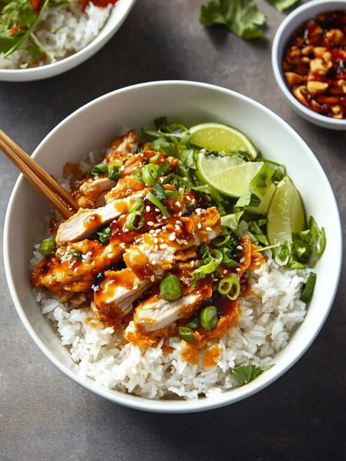 Sticky Chicken Bowls