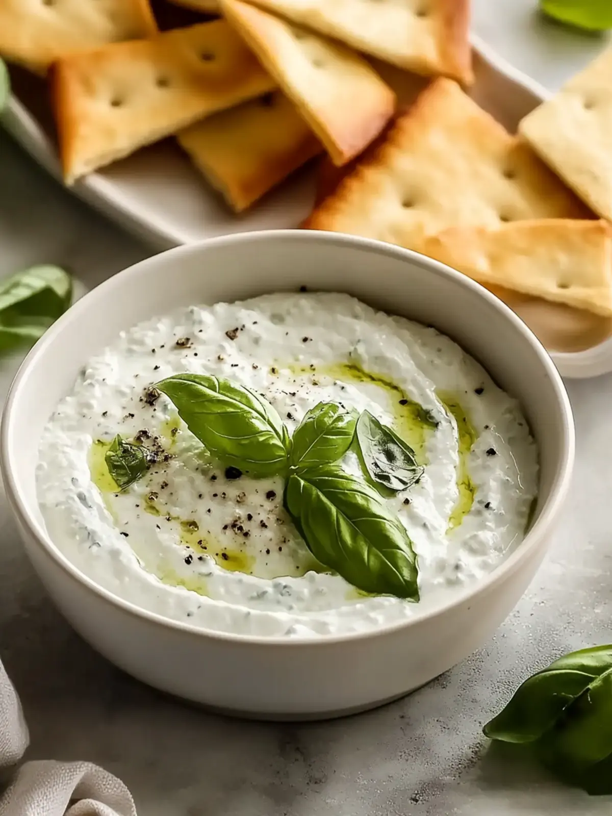 Basil Cottage Cheese Dip