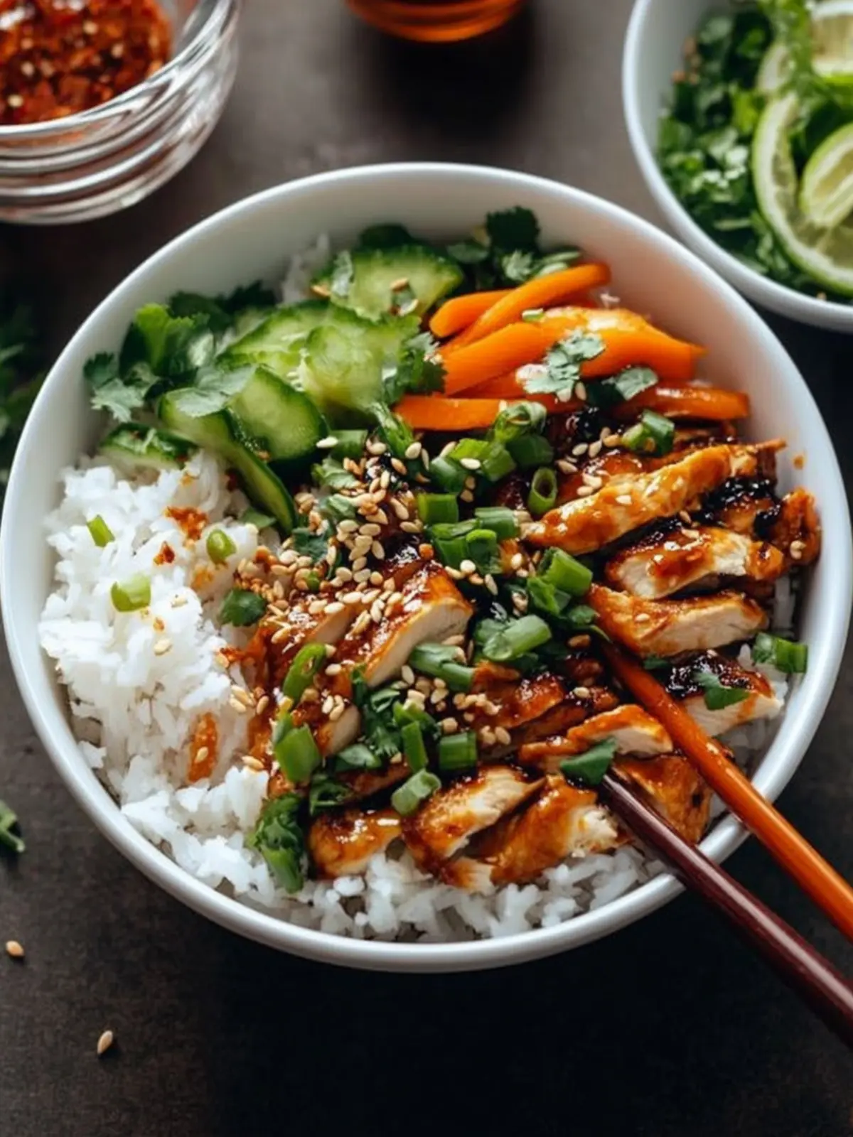 Sticky Chicken Bowls