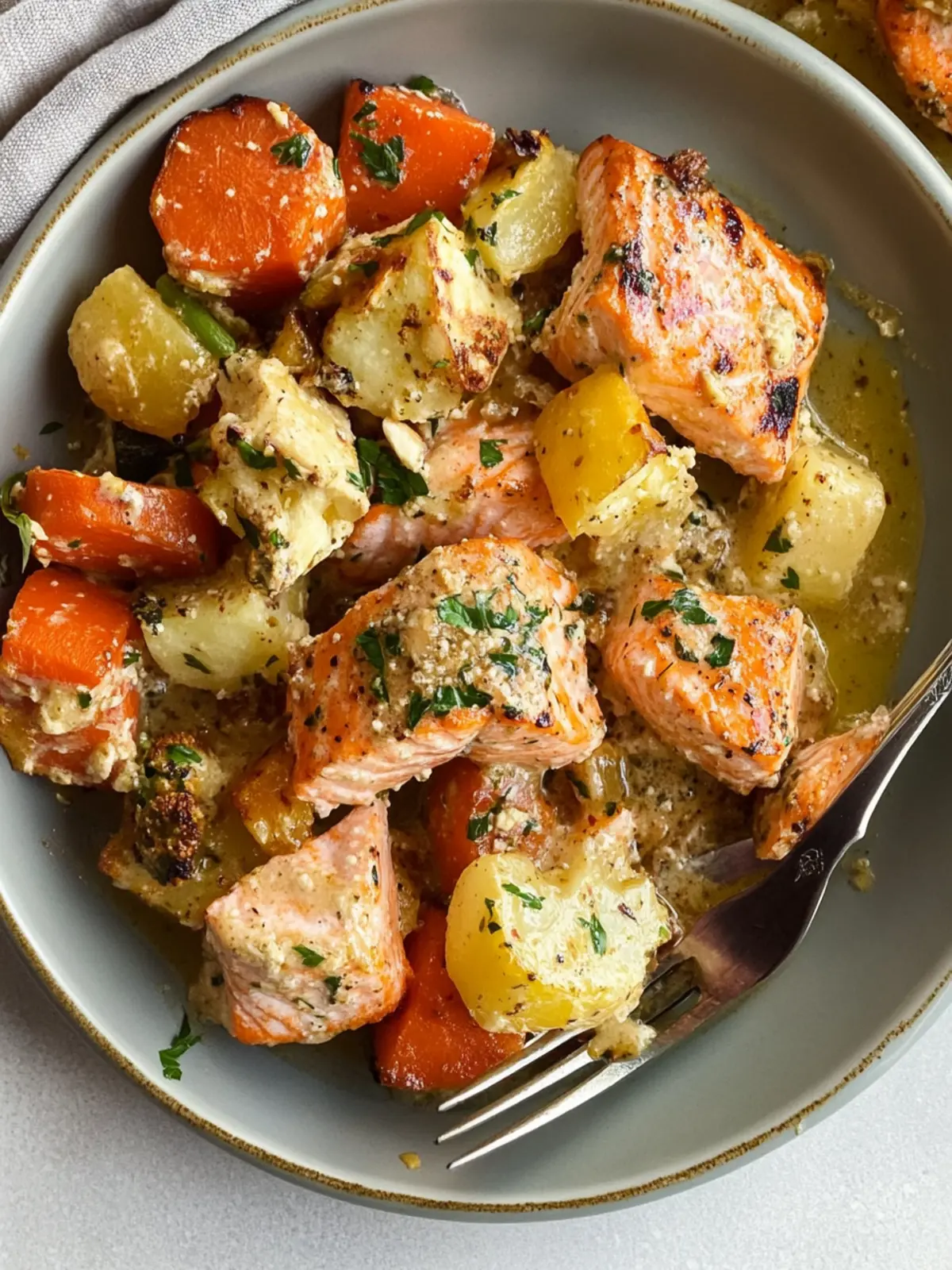 Honey Mustard Salmon & Veggies Sheet‑Pan recipe