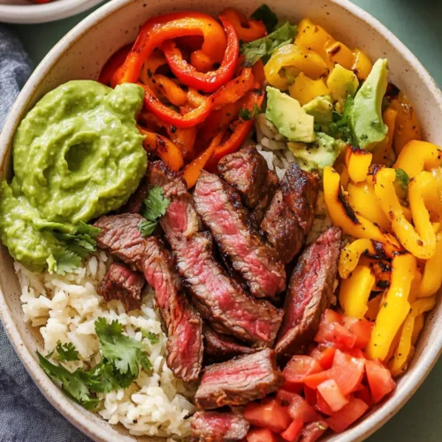 Healthy Low Carb Steak Fajita Bowl Recipe