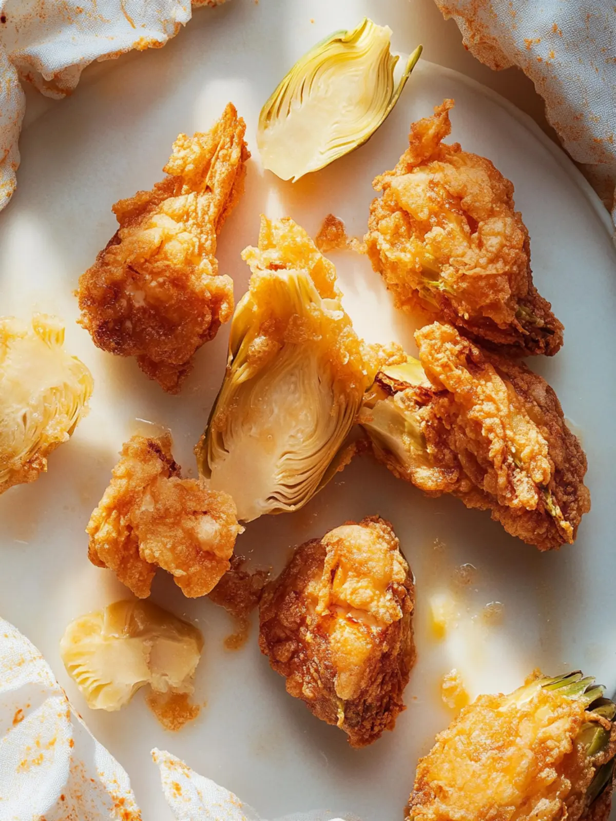 Fried Buffalo Artichoke Hearts