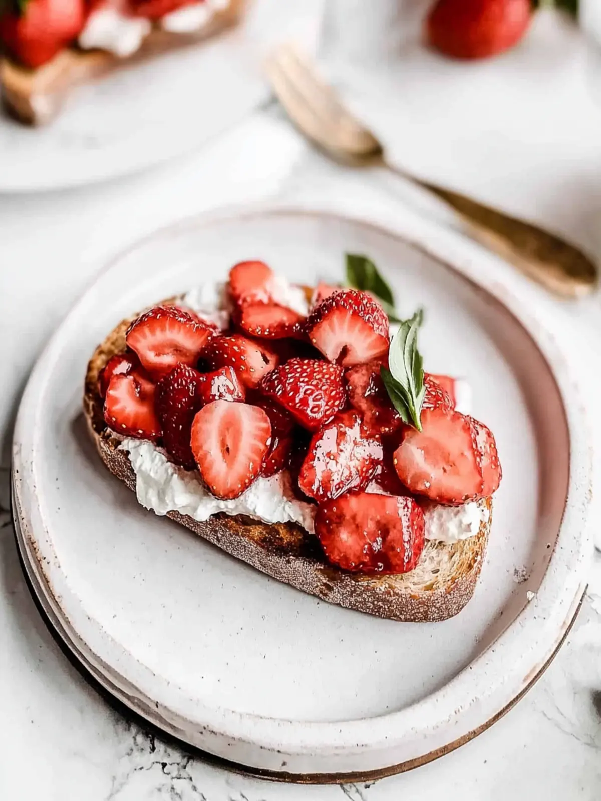 Easy Strawberry Bruschetta