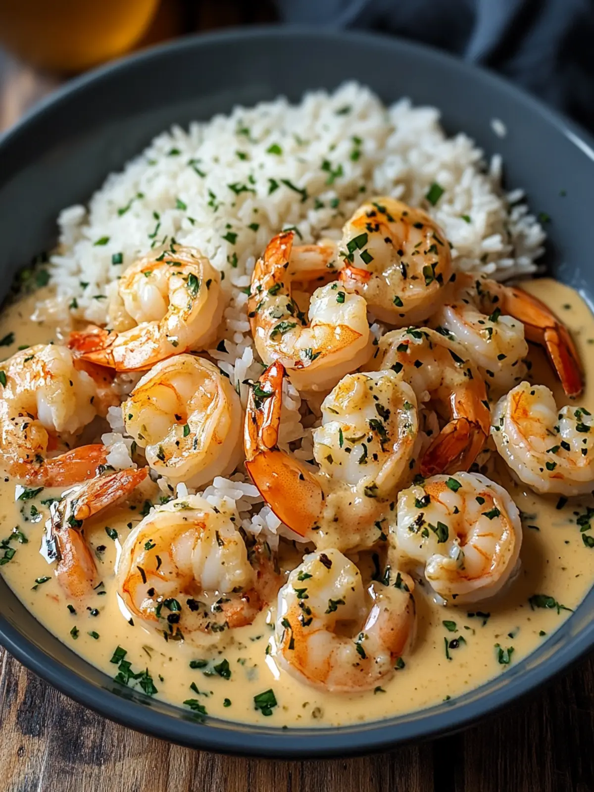 Creamy Garlic Shrimp with Rice rich, buttery, and full of flavor